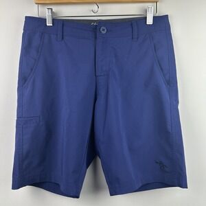 Da Hui Hybrid Shorts Mens Size 30-32 Blue Water Land Quick Dry Pockets Beach